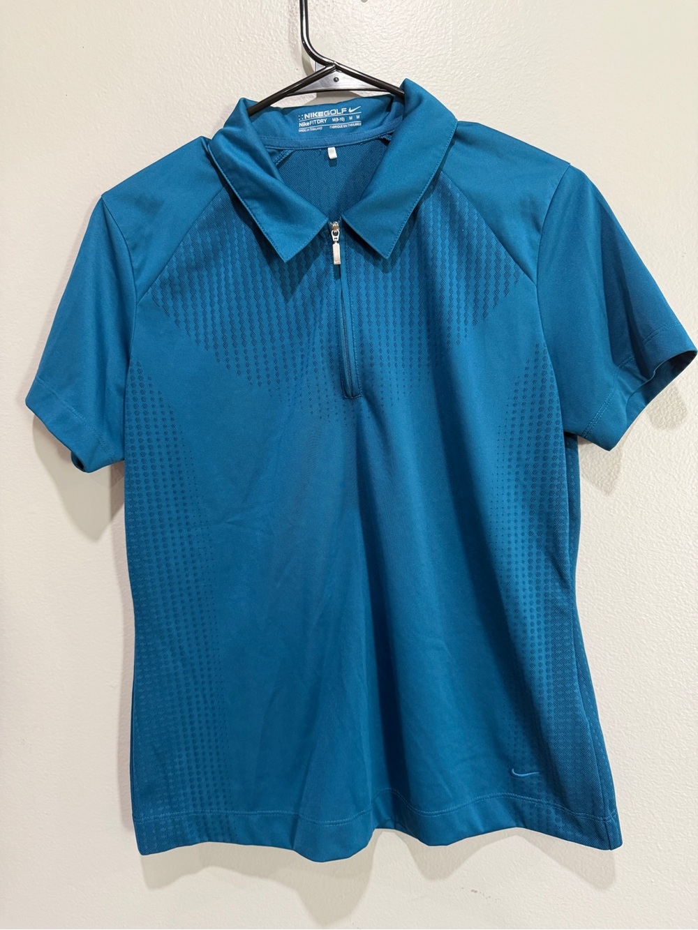 Nike Golf Dri-FIT Women’s Blue 1/4 Zip Polo Shirt Medium Athletic Golf Top